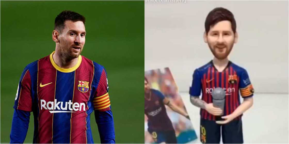 Fan stuns everyone as he creates a look of Lionel Messi receiving an award using clay Fan stuns everyone as he creates a look of Lionel Messi receiving an award using clay