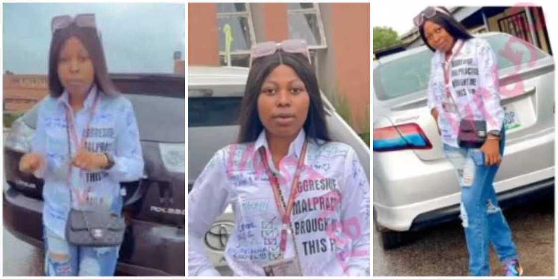 Lady says aggressive malpractice helped her to success in viral graduation celebration shirt, sparks reactions Lady says aggressive malpractice helped her to success in viral graduation celebration shirt, sparks reactions