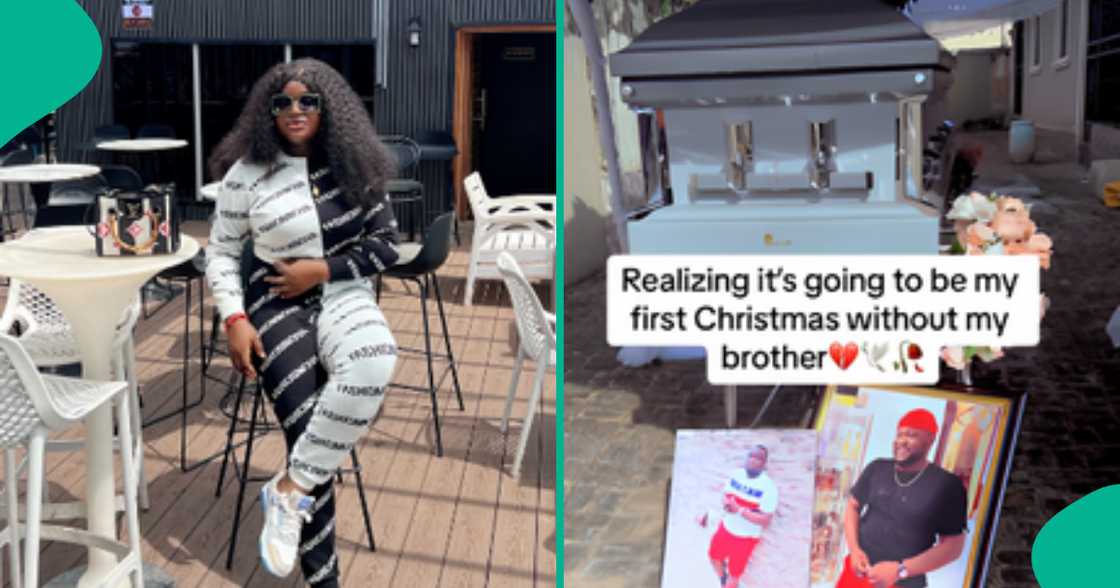 Lady in pain as her caring elder brother who lived in America is brought back to Nigeria in coffin Lady in pain as her caring elder brother who lived in America is brought back to Nigeria in coffin