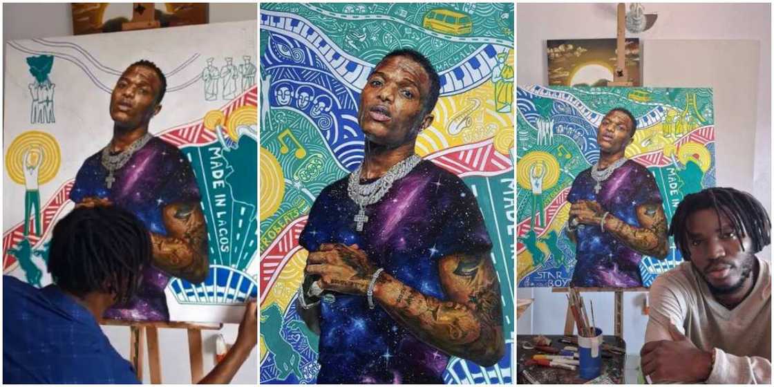 Wizkid Gushes Over Impressive Portrait of Him Made by Talented Nigerian Artist Wizkid Gushes Over Impressive Portrait of Him Made by Talented Nigerian Artist