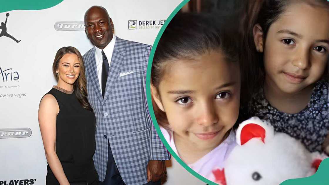 Ysabel's parents (Yvette Prieto and Michael Jordan) in Las Vegas, and her with her twin sister Ysabel's parents (Yvette Prieto and Michael Jordan) in Las Vegas, and her with her twin sister