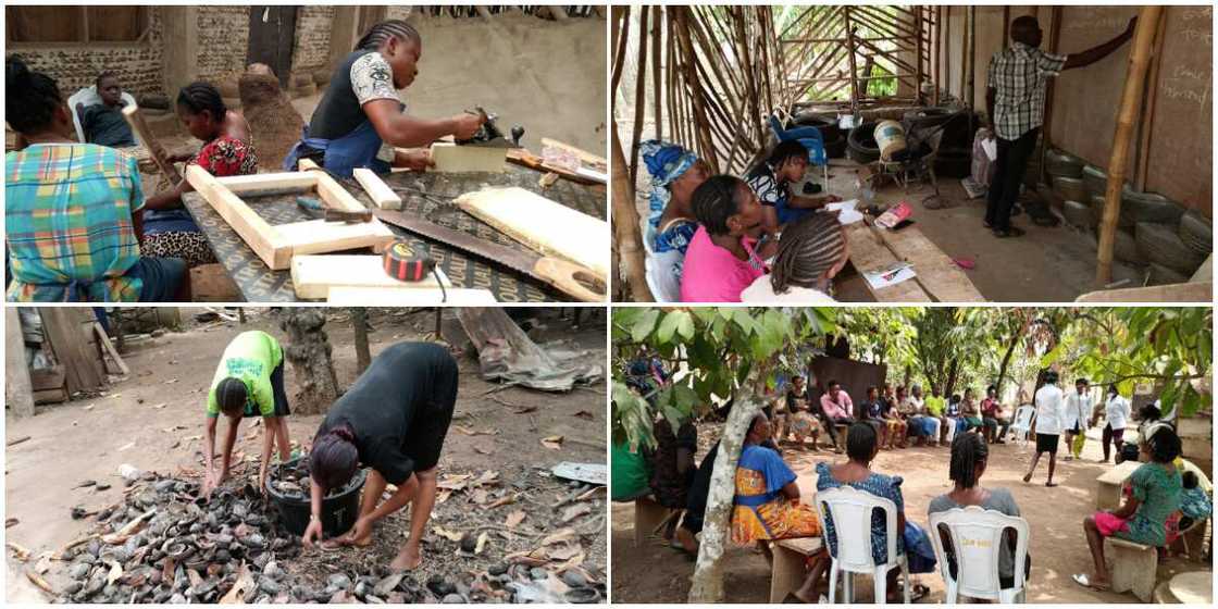 Community in Nigeria where women are making money out of waste materials Community in Nigeria where women are making money out of waste materials