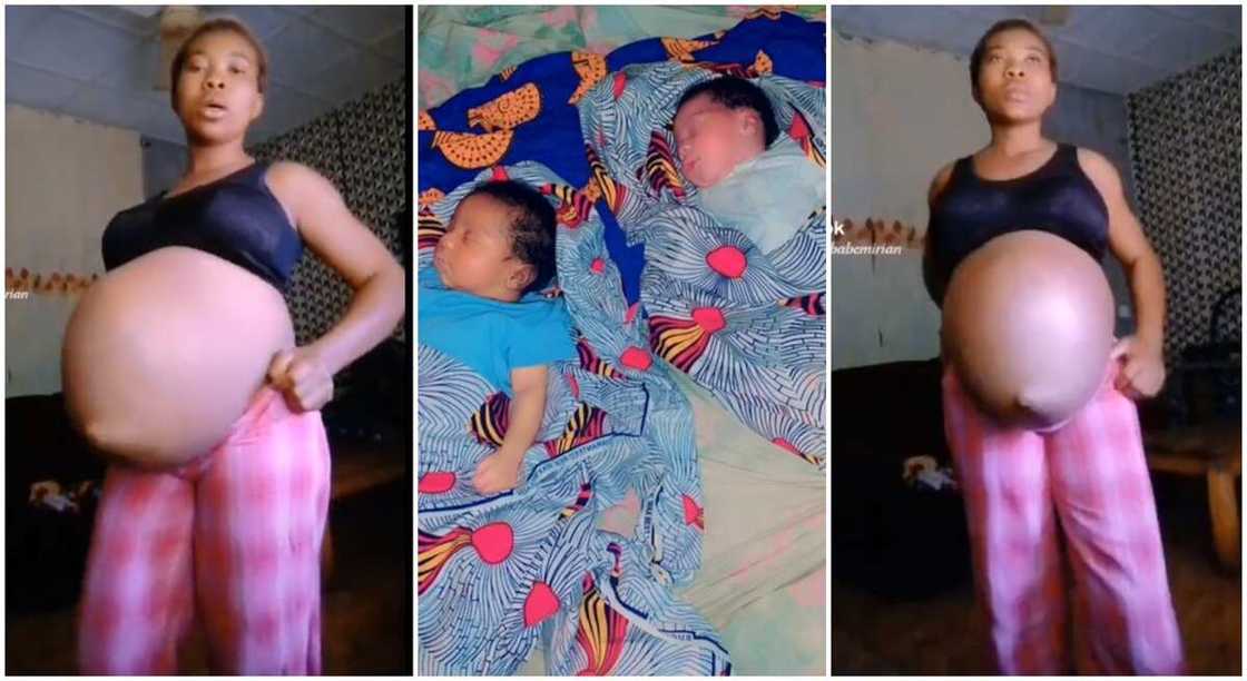 Photos of a pregnant mum and her twin babies. Photos of a pregnant mum and her twin babies.