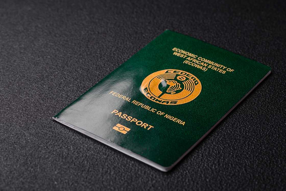 International passport of a citizen of Nigeria.
