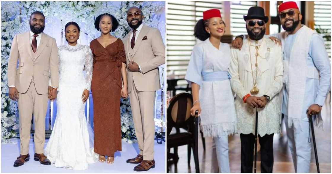 Mercy Chinwo's husband, Banky W and Adesua Etomi Mercy Chinwo's husband, Banky W and Adesua Etomi