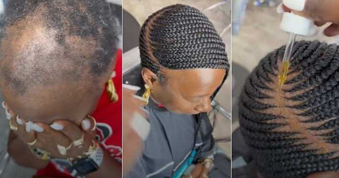 Cancer survivor braids her hair Cancer survivor braids her hair