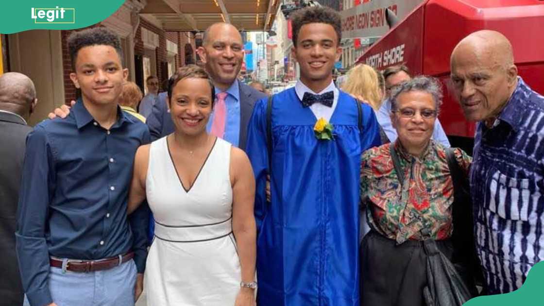Kennisandra and her family members attend a graduation ceremony