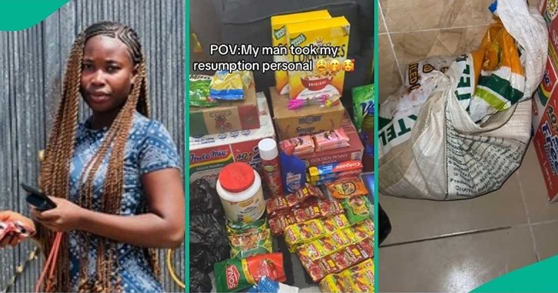 Student shows off provisions from boyfriend Student shows off provisions from boyfriend