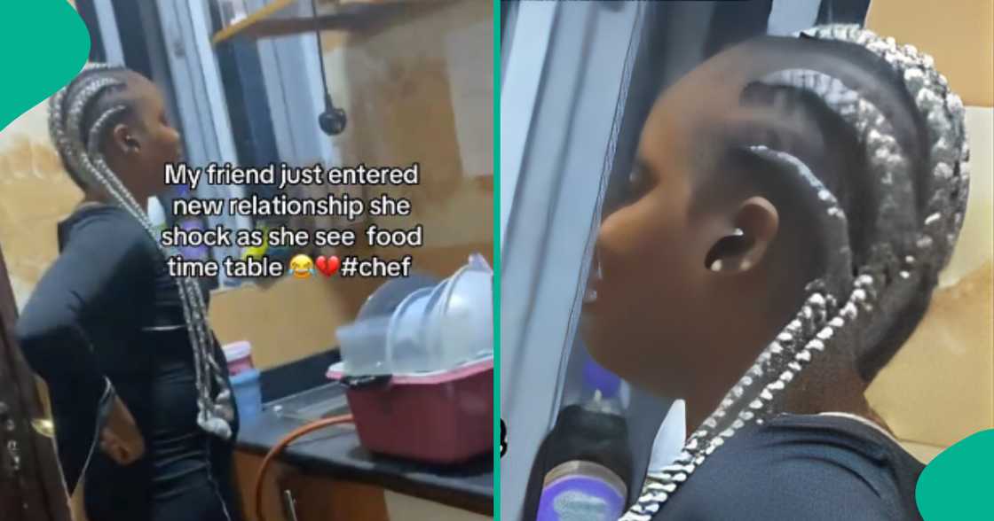 Lady shocked as she sees food timetable in new boyfriend's house Lady shocked as she sees food timetable in new boyfriend's house