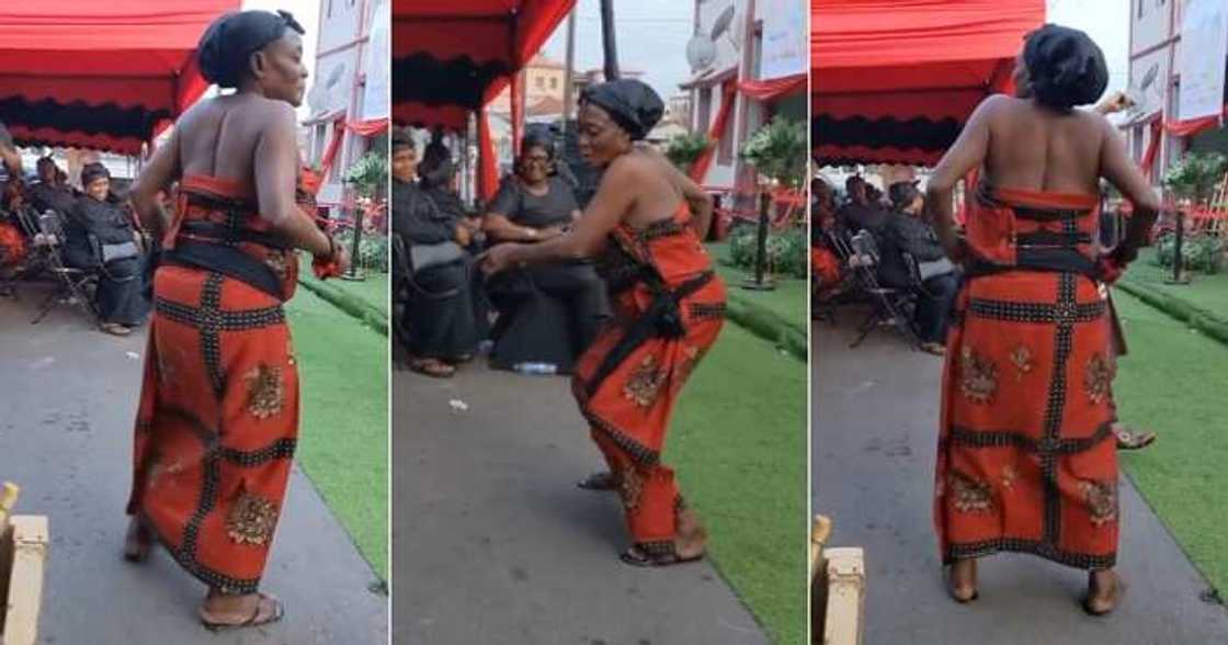 Grandma dances at event Grandma dances at event