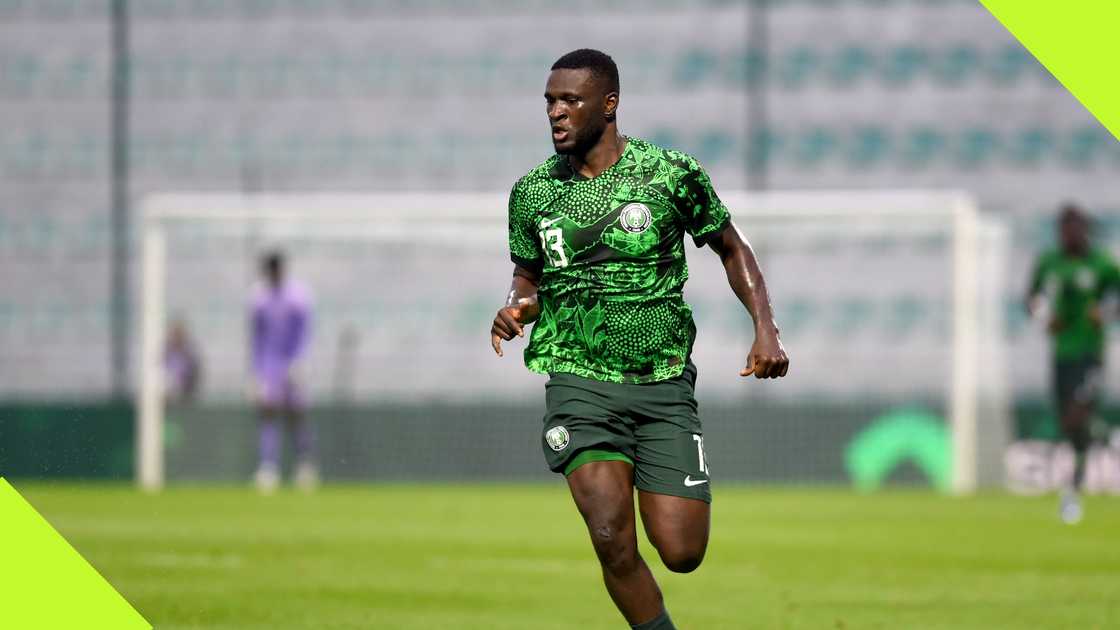 Victor Bonface in action for Nigeria