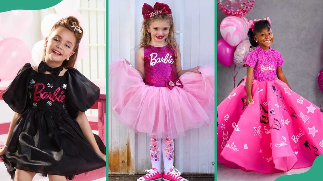 Glam Barbie princess outfits.