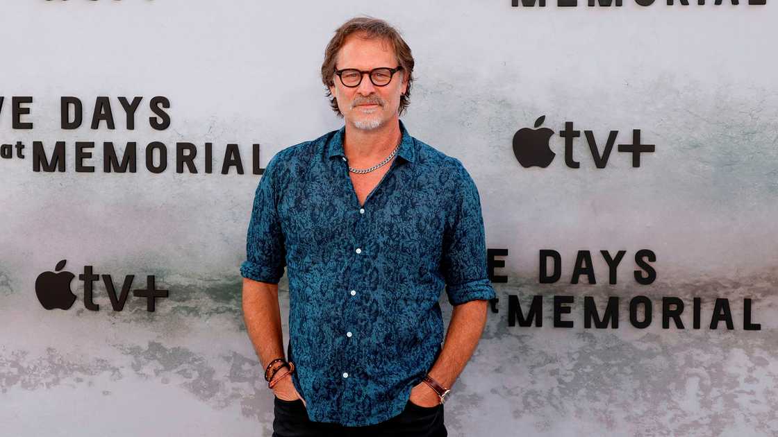 Jeffrey Nordling poses standing on the red carpet event of the Five Days At Memorial in 2022 at the Directors Guild of America in Los Angeles, California Jeffrey Nordling poses standing on the red carpet event of the Five Days At Memorial in 2022 at the Directors Guild of America in Los Angeles, California