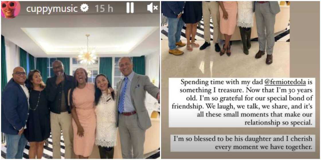 DJ Cuppy gushes over dad Femi Otedola DJ Cuppy gushes over dad Femi Otedola