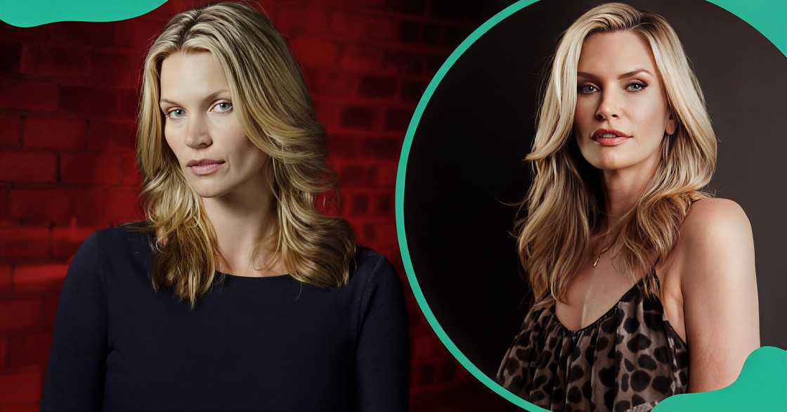 Natasha Henstridge poses for a promotional poster and a photoshoot