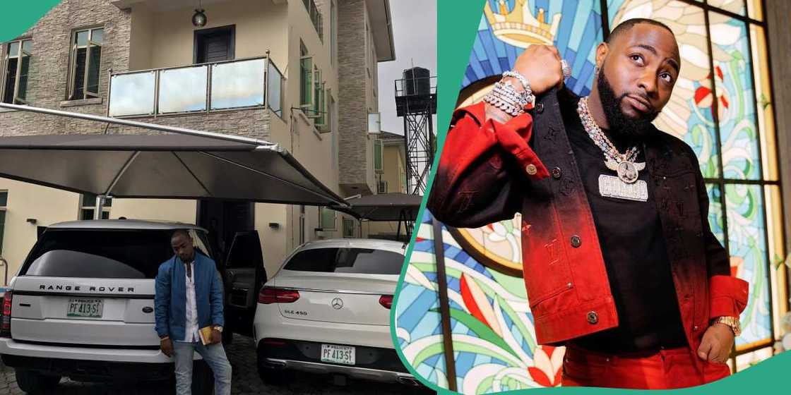 Man digs up an old Davido tweet where he flaunted his Lagos mansion and two SUVs