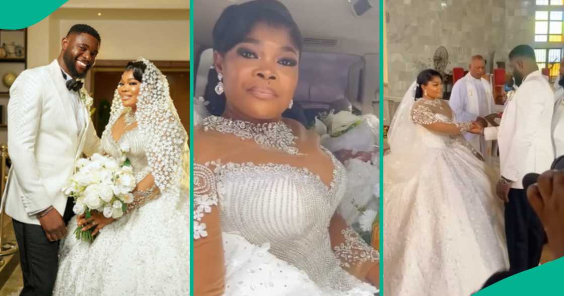 Ruby Ojiakor holds colourful white wedding ceremony with Moc Madu. Ruby Ojiakor holds colourful white wedding ceremony with Moc Madu.