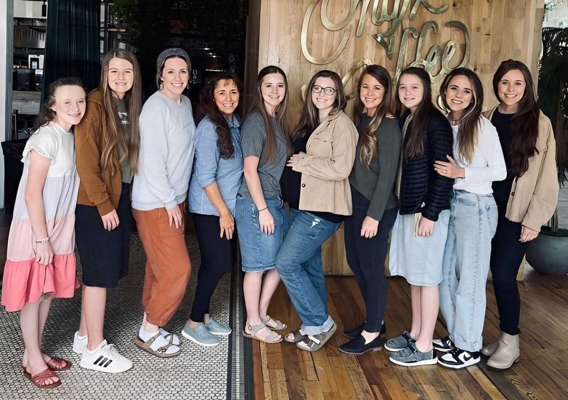 Johannah Duggar, her mother, eight sisters, and sister-in-law Johannah Duggar, her mother, eight sisters, and sister-in-law