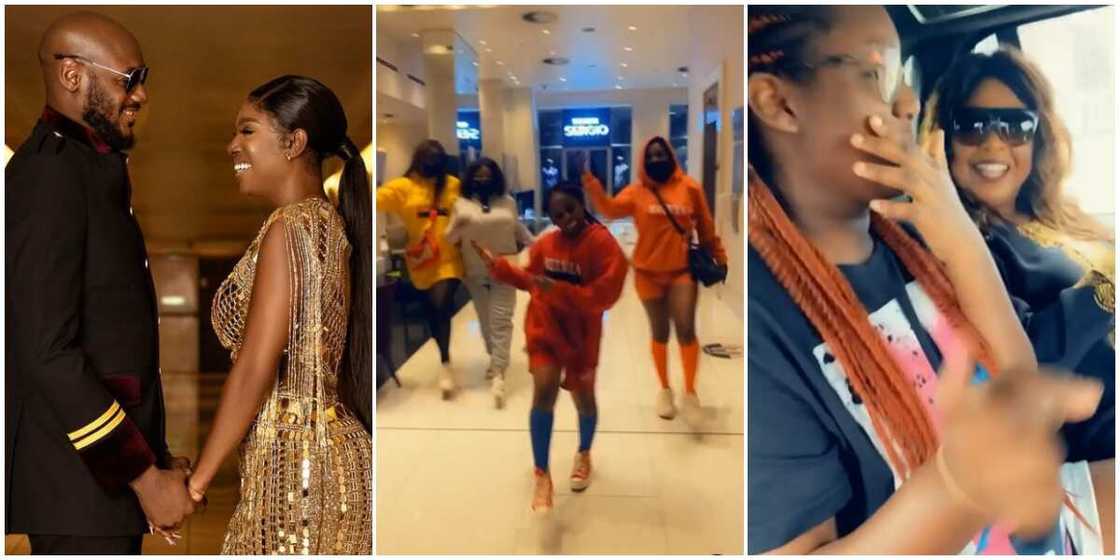 Annie Idibia's children spotted with grandmother in adorable videos. Annie Idibia's children spotted with grandmother in adorable videos.