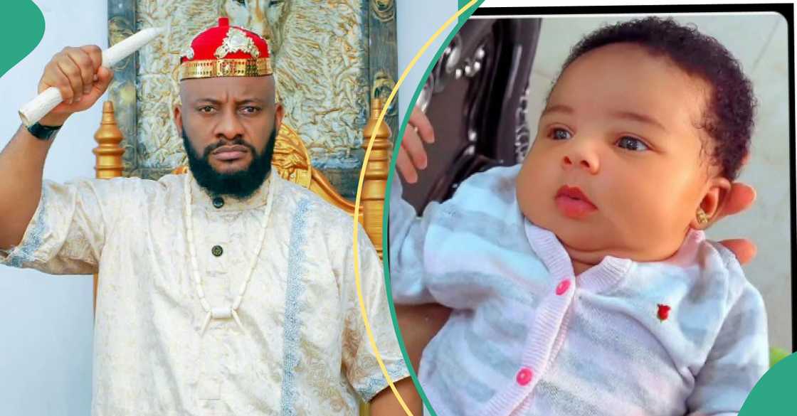 Yul Edochie beams with pride as his Newborn Daughter Is used as prayer point Yul Edochie beams with pride as his Newborn Daughter Is used as prayer point