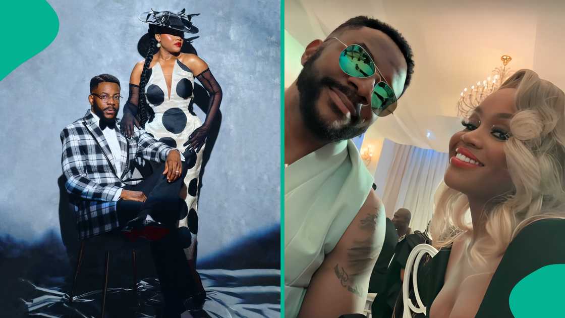 Ebuka and his wife turn heads at event.