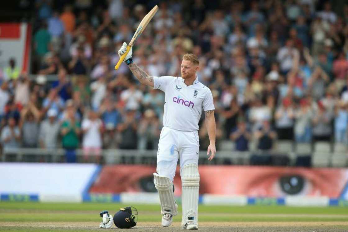 Leading from the front - England captain Ben Stokes celebrates his century in the second Test against South Africa at Old Trafford Leading from the front - England captain Ben Stokes celebrates his century in the second Test against South Africa at Old Trafford