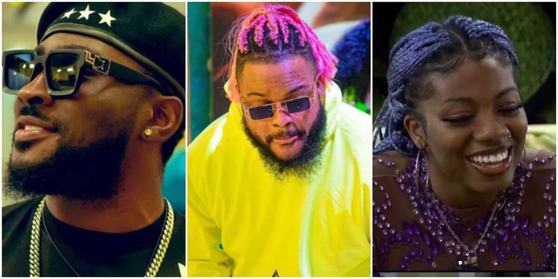 BBNaija: Pere, Whitemoney and Angel BBNaija: Pere, Whitemoney and Angel