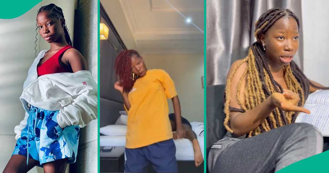 Emanuella shows her dance moves. Emanuella shows her dance moves.