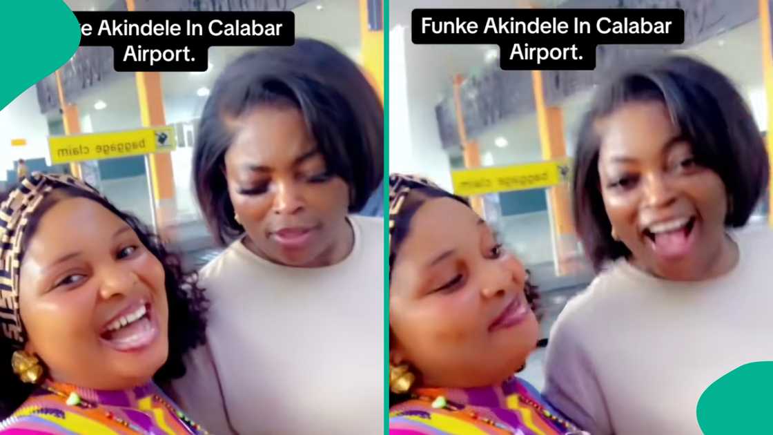 Fan posts heartfelt moment with Nollywood star Funke Akindele during travel. Fan posts heartfelt moment with Nollywood star Funke Akindele during travel.