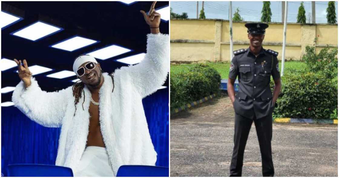 Photos of Paul Okoye and Policeman DSP Bright Edafe