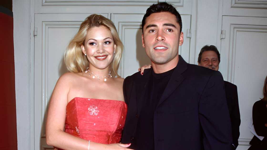 Shanna Moakler and Oscar De La Hoya in Los Angeles, California.