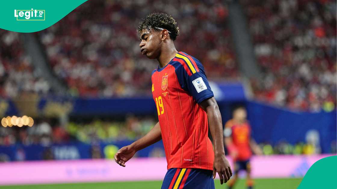 Lamine Yamal gestures during Spain and Cape Verde World Cup match. Photo by Ulrik Pedersen Lamine Yamal gestures during Spain and Cape Verde World Cup match. Photo by Ulrik Pedersen