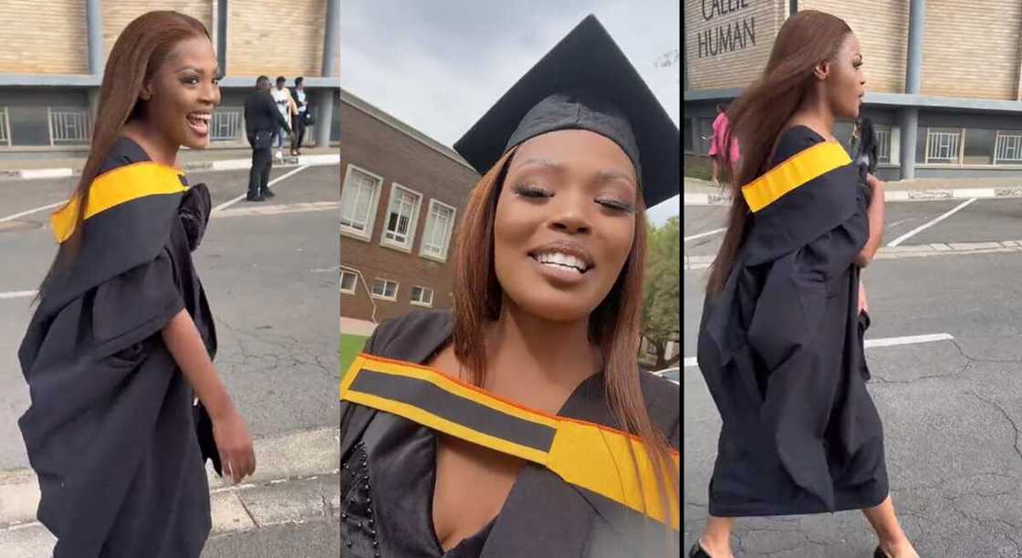 Photos of a lady who just graduated from university. Photos of a lady who just graduated from university.