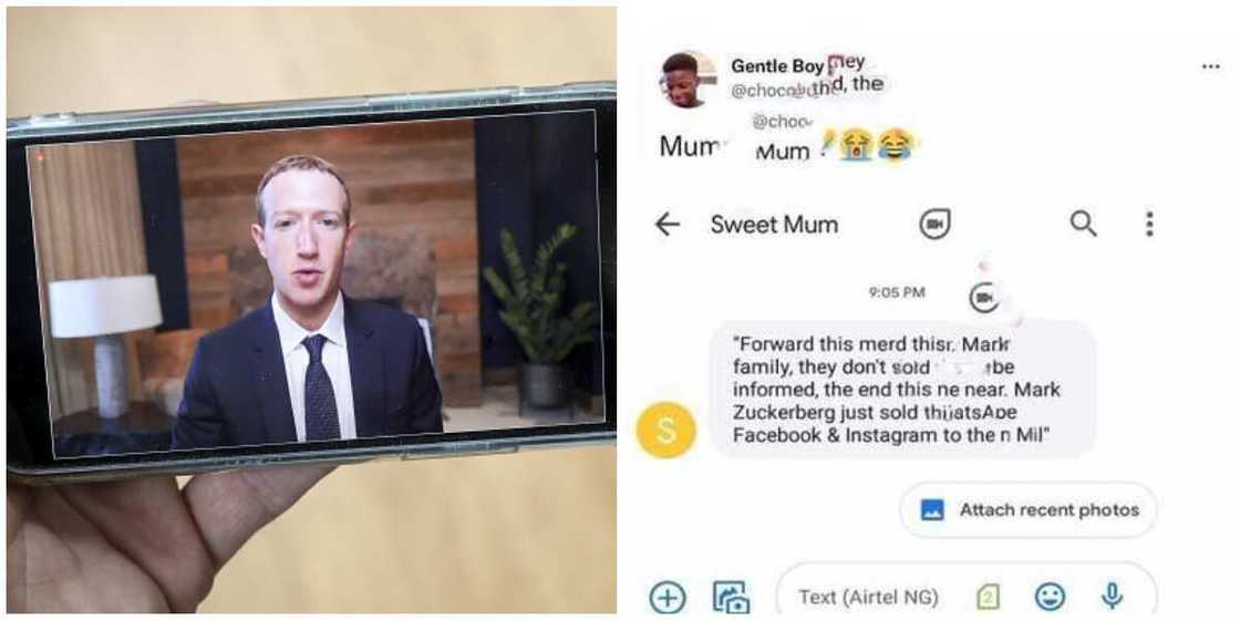 Reactions as Nigerian mum reveals to son in viral text the real 'motive' behind the shutdown of Facebook Reactions as Nigerian mum reveals to son in viral text the real 'motive' behind the shutdown of Facebook