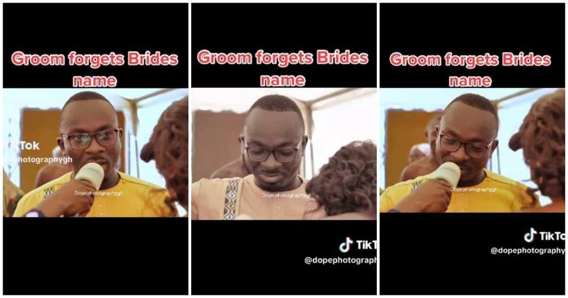 Groom forgets wife's name, groom forgets bride's name at wedding Groom forgets wife's name, groom forgets bride's name at wedding