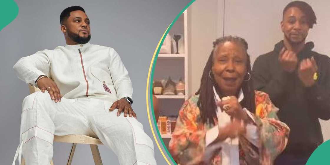 Whoopi Goldberg dances to Tim Godfrey's 'Very Big God'.