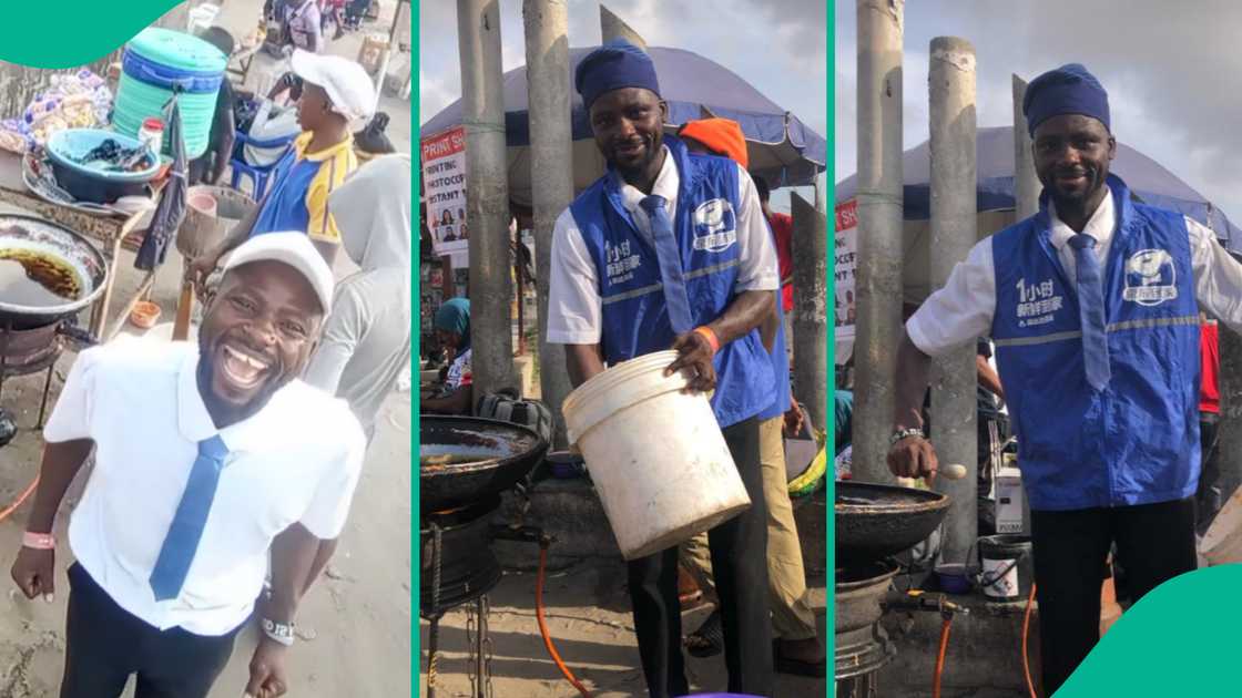 Akara seller shares his experience with environmental taskforce. Akara seller shares his experience with environmental taskforce.