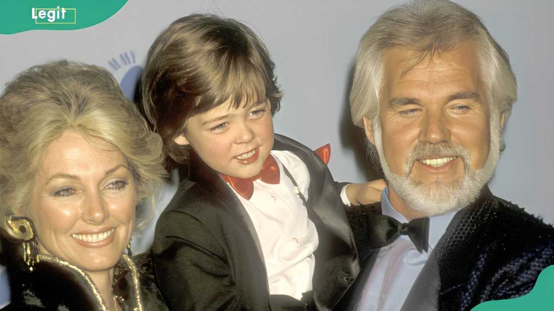Musician Kenny Rogers, wife Marianne Gordon, and son Christopher Gordon in Los Angeles, California. Musician Kenny Rogers, wife Marianne Gordon, and son Christopher Gordon in Los Angeles, California.