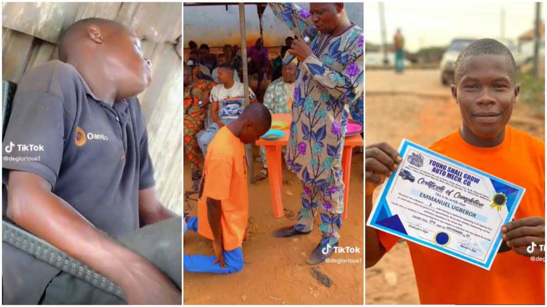 Apprenticeship in Nigerian/man celebrates his freedom. Apprenticeship in Nigerian/man celebrates his freedom.