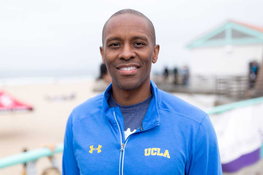 Tyus Edney at Manhattan Beach in Manhattan Beach, California Tyus Edney at Manhattan Beach in Manhattan Beach, California
