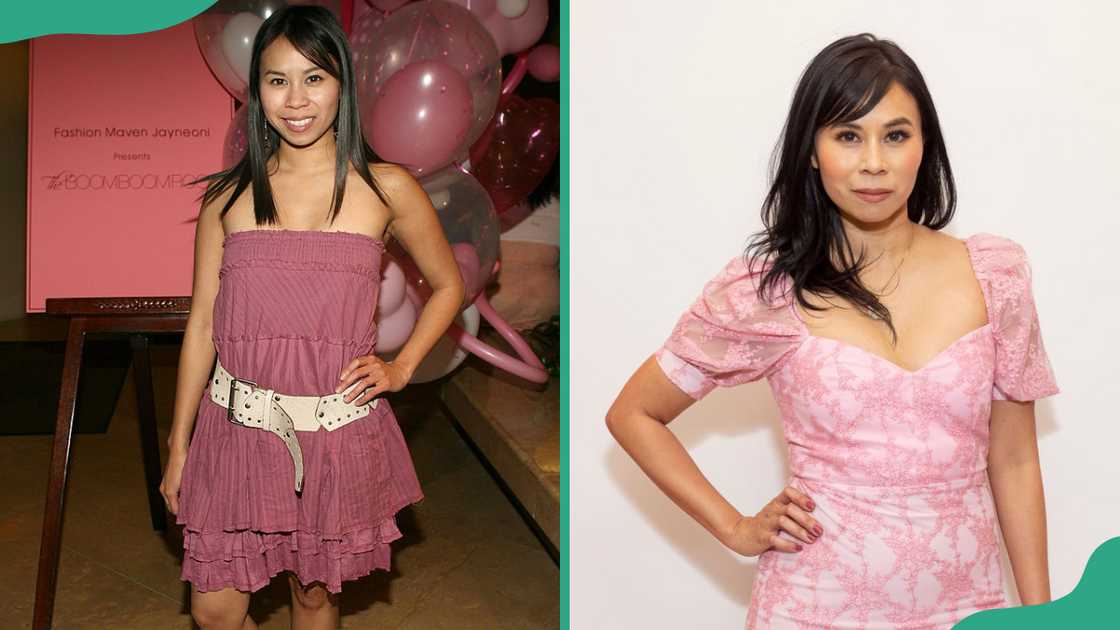 Camille Mana attends an event at the Beverly Hilton (L). The actress attends a film premiere in Los Angeles (R)