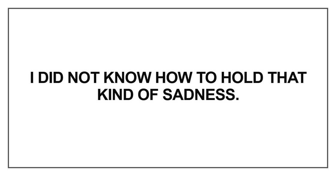 I did not know how to hold