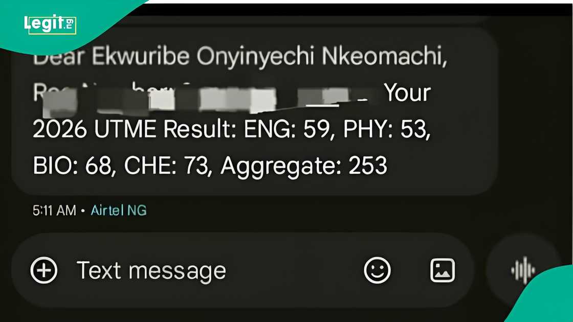 Mixed reactions as elder sister displays sibling’s UTME result after intensive study