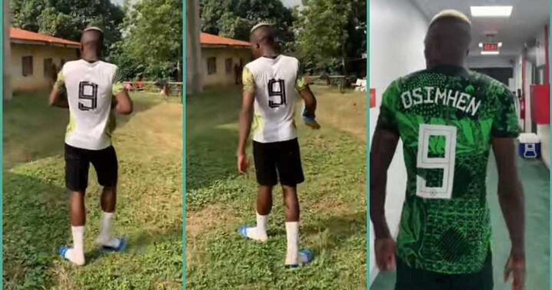 Man acts like Victor Osimhen in video Man acts like Victor Osimhen in video