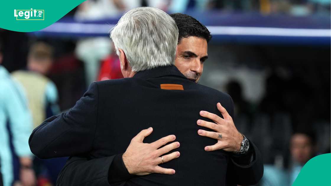 Carlo Ancelotti, Mikel Arteta, Arsenal, UEFA Champions League, Real Madrid, Santiago Bernabeu, Madrid Carlo Ancelotti, Mikel Arteta, Arsenal, UEFA Champions League, Real Madrid, Santiago Bernabeu, Madrid