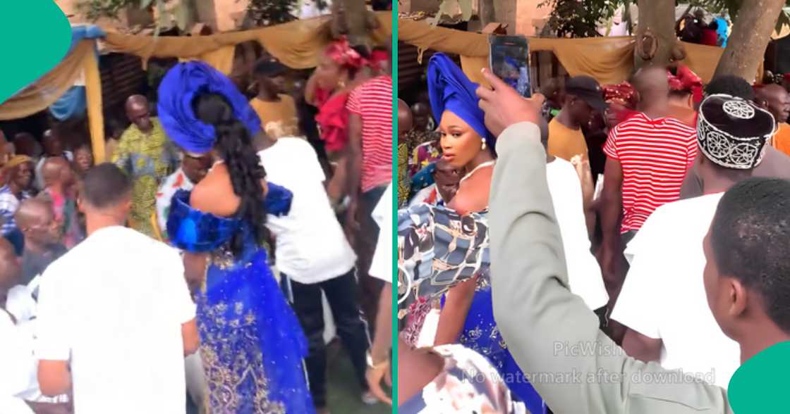 Mixed reactions as Umuada prevents bride from giving groom palm wine Mixed reactions as Umuada prevents bride from giving groom palm wine