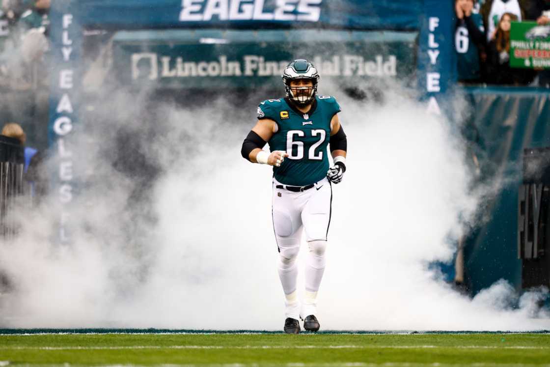 Jason Kelce enters the field during the 2023 NFC Championship Jason Kelce enters the field during the 2023 NFC Championship
