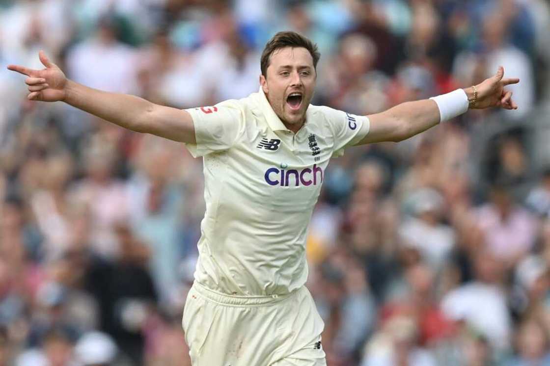 Ollie Robinson celebrating a Test wicket against India in September 2021 Ollie Robinson celebrating a Test wicket against India in September 2021