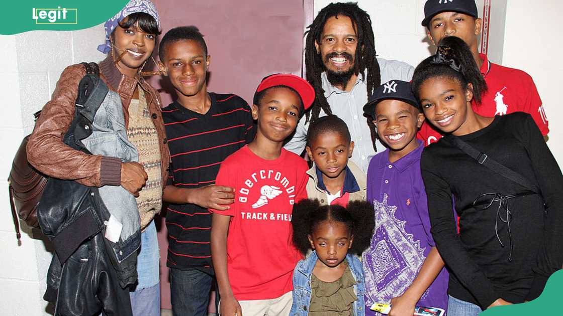 Rohan Marley and Lauryn Hill with their children Rohan Marley and Lauryn Hill with their children