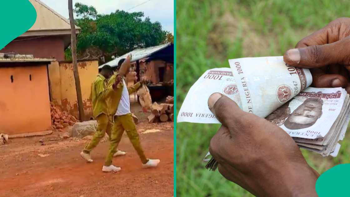 Corps members buy chicken from the market to go and cook. Corps members buy chicken from the market to go and cook.